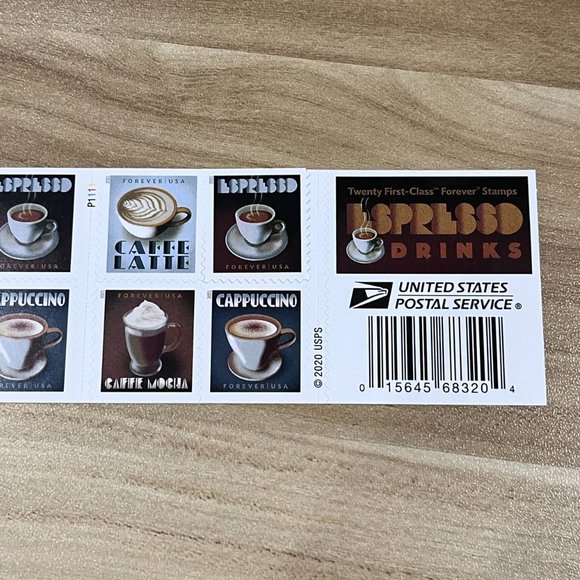 USPS Coffee Latte Cappuccino Birthday Anniversary Wedding Celebration (1000pcs) - Picture 3 of 3